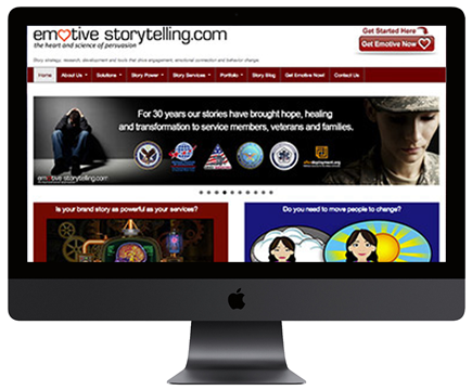 portfolio image of emotivestorytelling website - wordpress web design and development